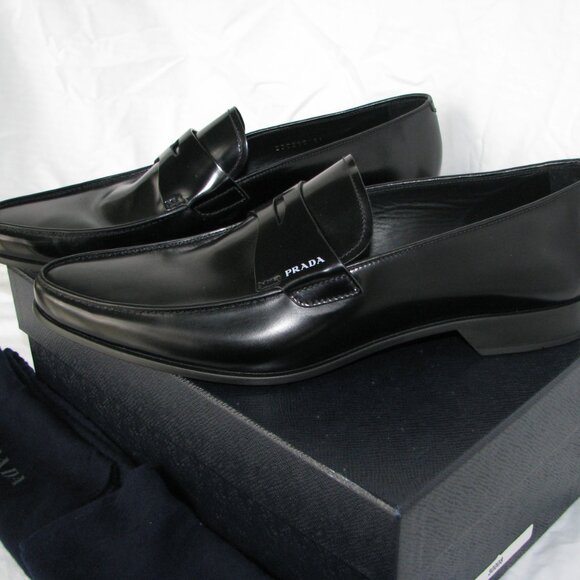 NEW Men's Prada Penny Loafers Dress Shoes Spazzolato Leather Size 11   2DC212 - Picture 2 of 11